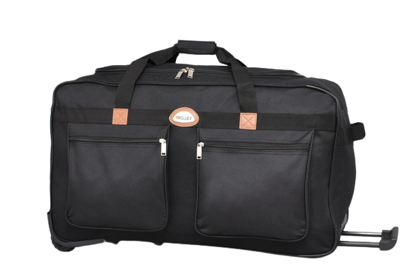 GEANTĂ NEAGRĂ CU ROȚI 70X40X29 SM