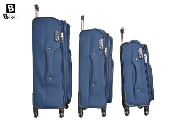 SET 3 TROLERE DIN MATERIAL TEXTIL CU 4 ROȚI