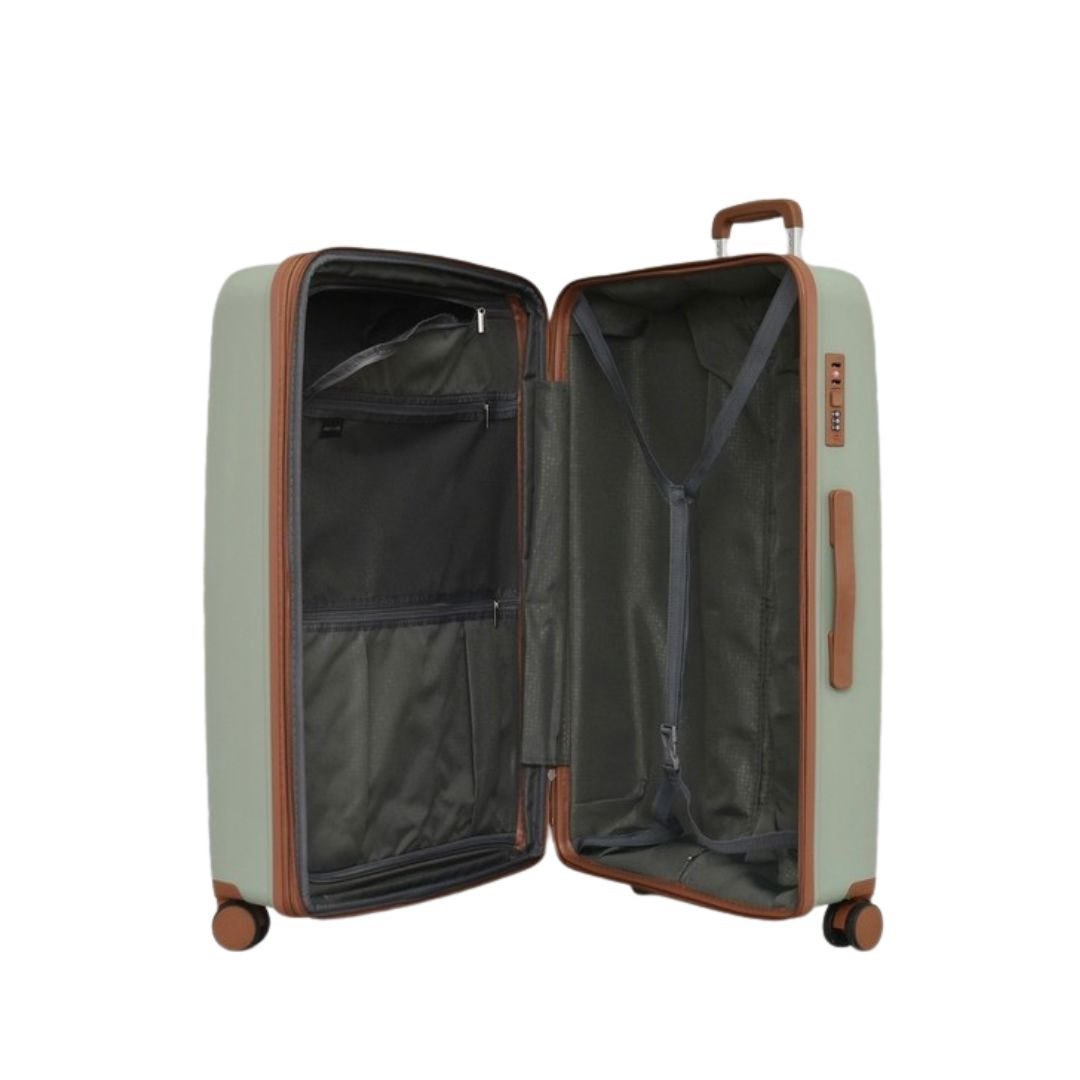 Set-de-3-trolere-rigide-din-polipropilena-cu-4roti-duble-verde