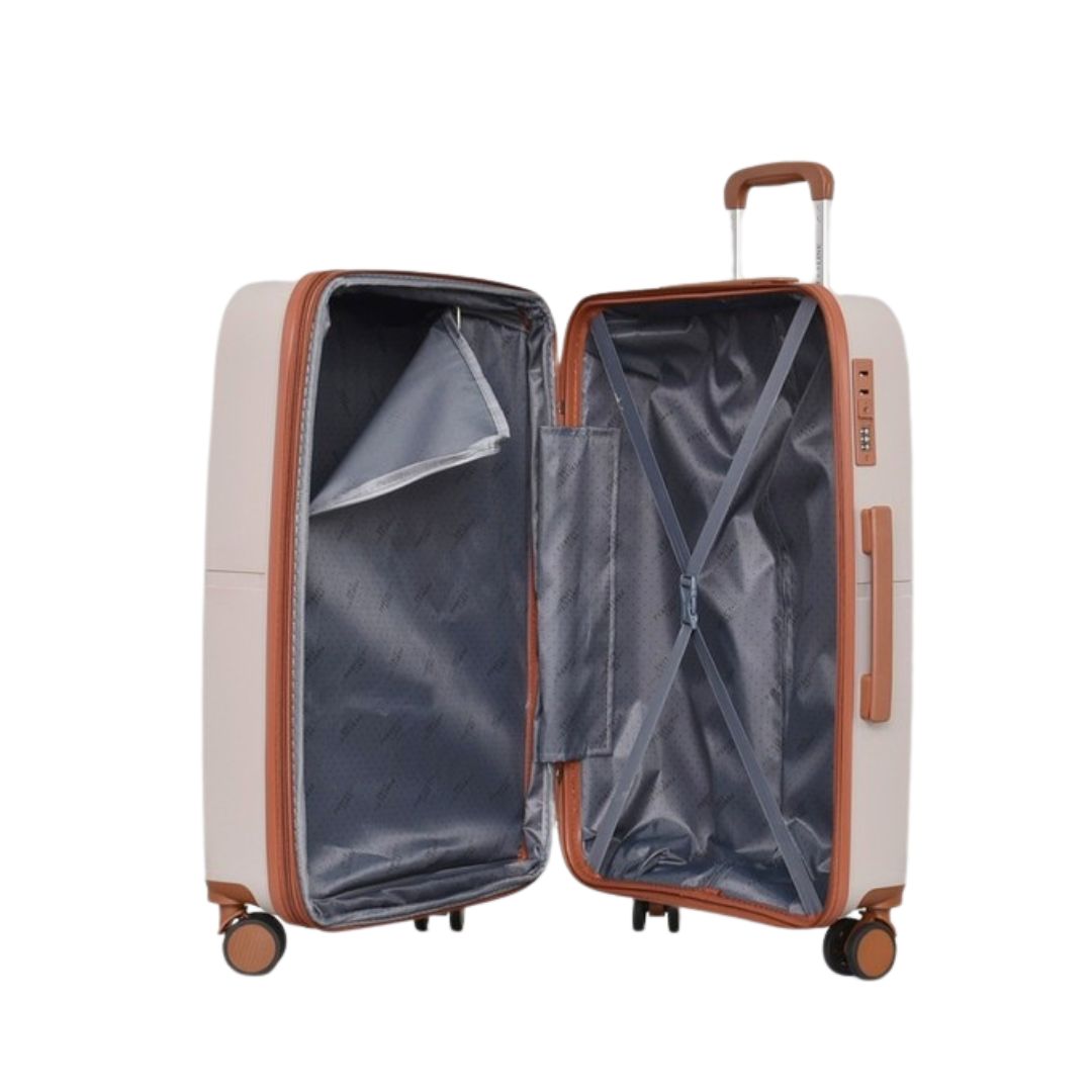 Set trolere polipropilenă – valiză medie și valiză mică pentru călătorii