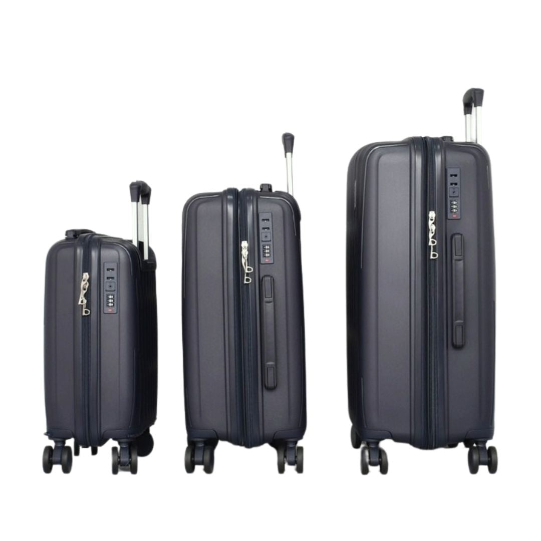 SET DE 3 TROLERE RIGIDE DIN POLIPROPILENĂ 16“ 20“ 24“