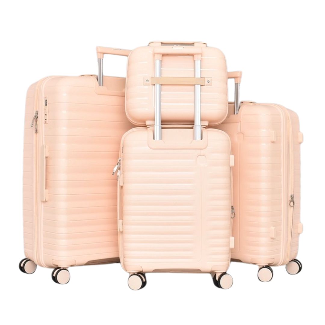 SET DE 3 TROLERE RIGIDE DIN POLIPROPILENĂ CU GEANTĂ