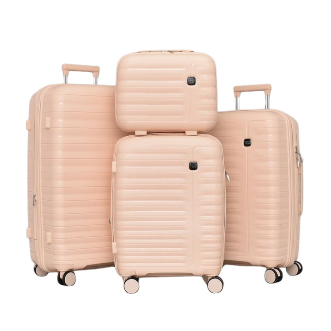 SET DE 3 TROLERE RIGIDE DIN POLIPROPILENĂ CU GEANTĂ