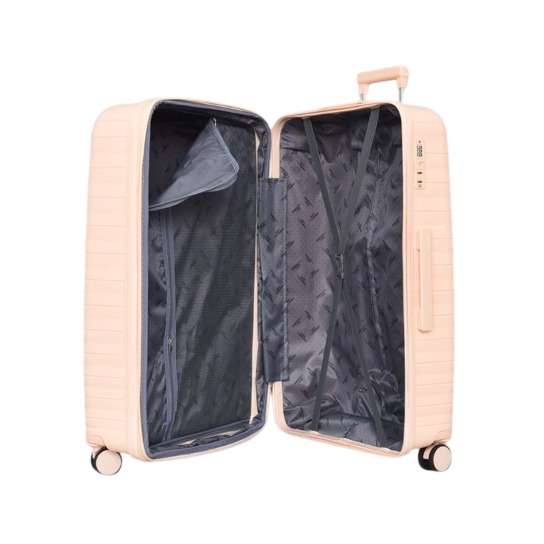 SET DE 3 TROLERE RIGIDE DIN POLIPROPILENĂ CU GEANTĂ