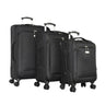 SET 3 VALIZE TEXTILE CU 4 ROTI SI EXTENSIUNE – Black