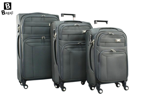 SET 3 TROLERE DIN MATERIAL TEXTIL CU 4 ROȚI