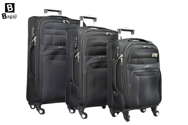 SET 3 TROLERE DIN MATERIAL TEXTIL CU 4 ROȚI