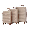 SET DE 3 TROLERE RIGIDE DIN POLIPROPILENĂ CU 4 ROȚI DUBLE – Maro