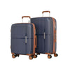 Set trolere polipropilenă – valiză medie și valiză mică pentru călătorii – Albastro inchis