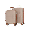 Set trolere polipropilenă – valiză medie și valiză mică pentru călătorii – Bej
