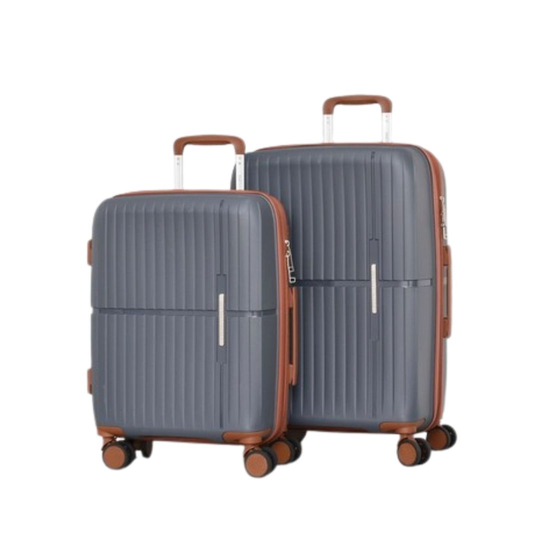 Set trolere polipropilenă – valiză medie și valiză mică pentru călătorii