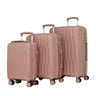 SET DE 3 TROLERE RIGIDE DIN POLIPROPILENĂ 16“ 20“ 24“ – Roz