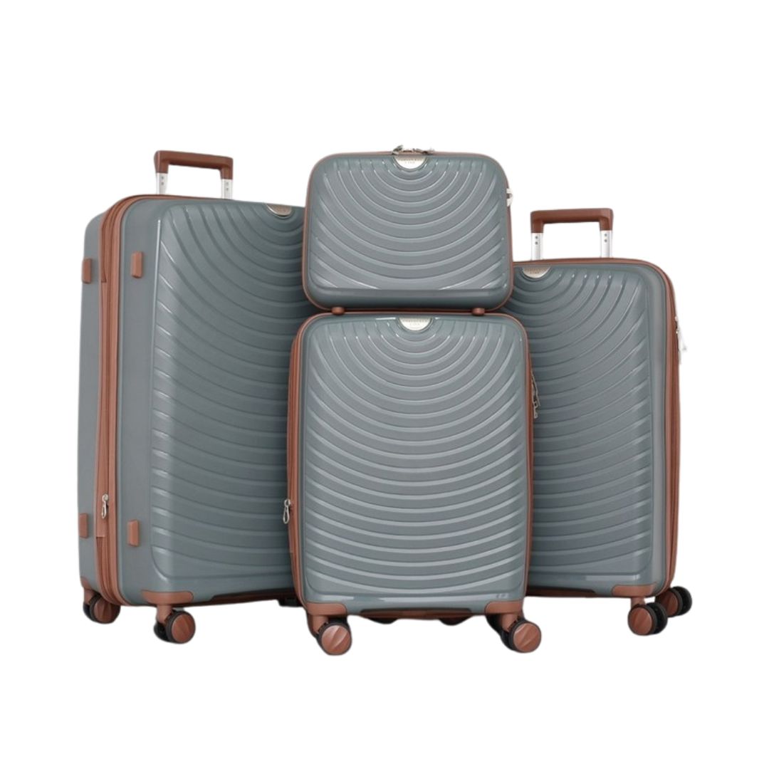 SET DE 3 TROLERE RIGIDE DIN POLIPROPILENĂ CU GEANTĂ