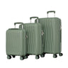 SET DE 3 TROLERE RIGIDE DIN POLIPROPILENĂ 16“ 20“ 24“ – Verde